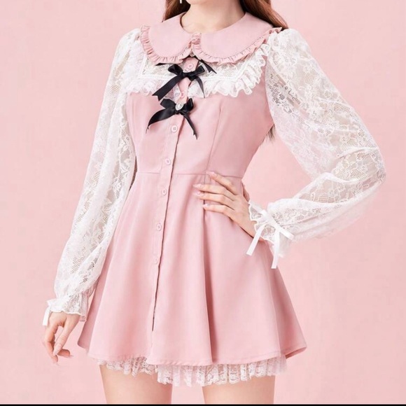 Romwe Coquette Fall matching top + shirt set NWOT💗🎀 - Picture 1 of 3